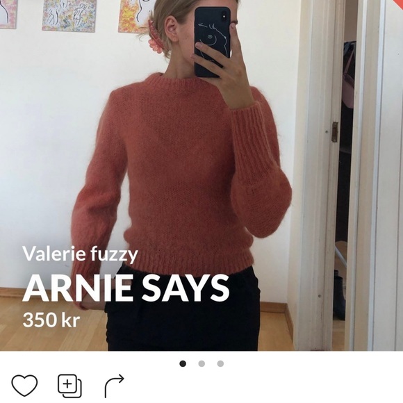 Mohair Puff Sleeve Sweater - Picture 3 of 9